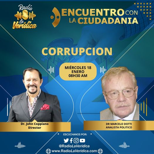 No te pierdas mañana el análisis político con el Dr. Marcelo Dotti, con el tema Corrupción.