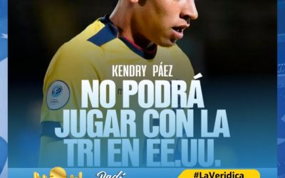 Kendry Páez no puede participar en los amistosos en Estados Unidos debido a problemas de visa