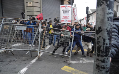 Hubo pocos incidentes en protestas sindicalistas antigobierno.