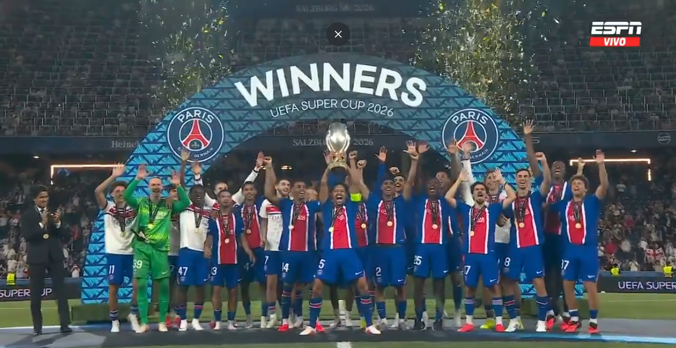 Captura de pantalla 2026-08-13 135453 ¡WILLIAN PACHO Y EL PSG VUELVEN A LEVANTAR LA SUPERCOPA DE EUROPA!